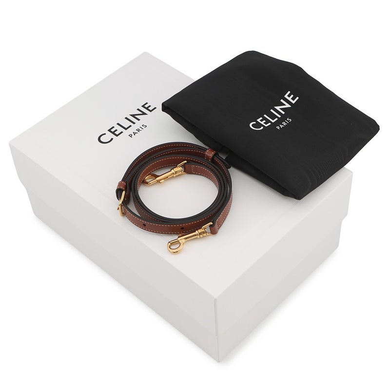 セリーヌ ハンドバッグ キュイルトリオンフ スモール ボストン スムースカーフレザー 113773 CELINE 2way ブラウン