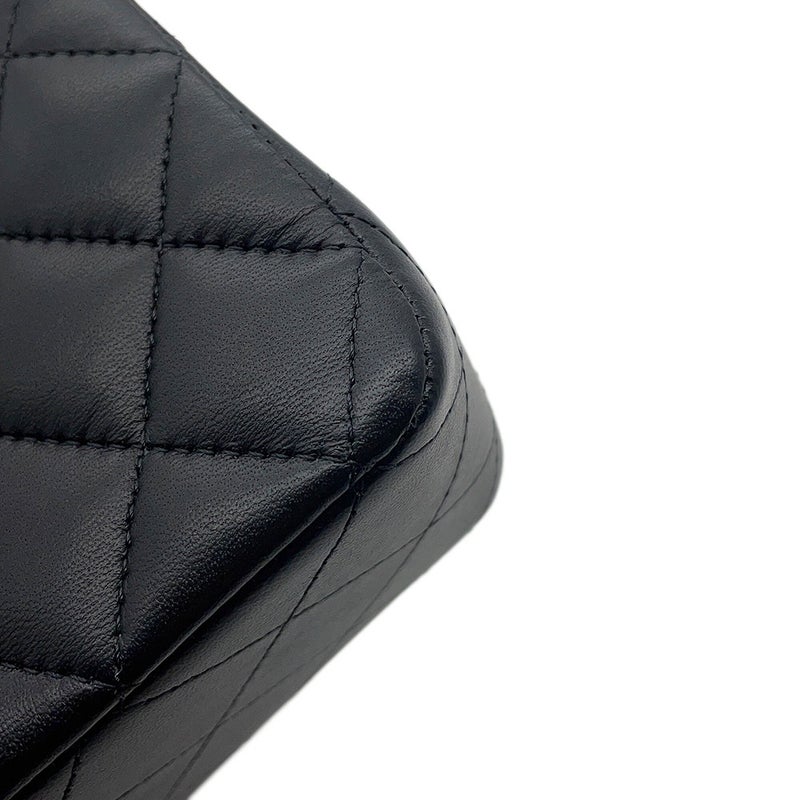 シャネル チェーンショルダーバッグ マトラッセ25 ココマーク アイコンチャーム ラムスキン ダブルチェーン A01112 CHANEL 黒