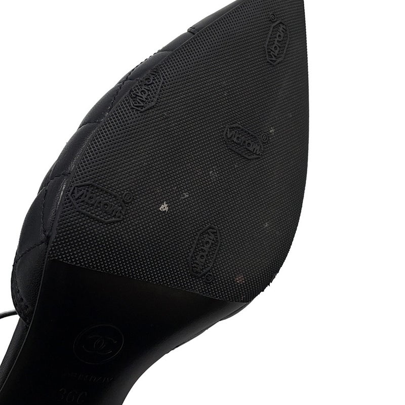 シャネル パンプス カメリア ラムスキン レディースサイズ36C G38365 CHANEL 靴 黒