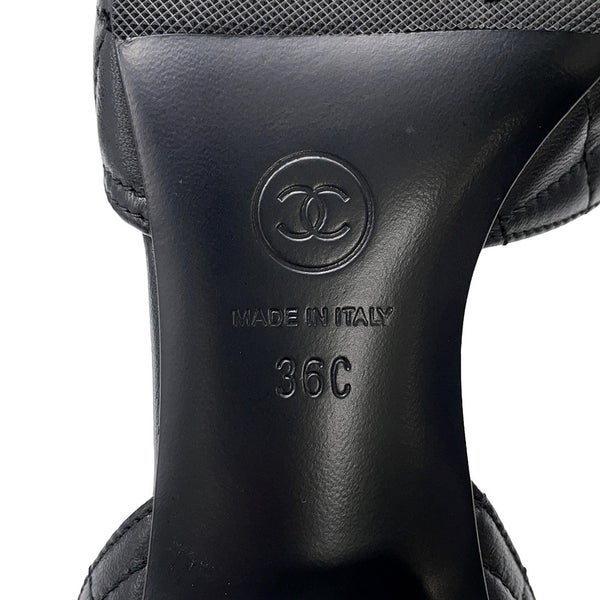 シャネル パンプス カメリア ラムスキン レディースサイズ36C G38365 CHANEL 靴 黒