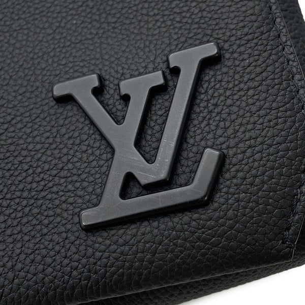 ルイヴィトン ショルダーバッグ グレインレザー テイクオフ・メッセンジャー M57080 LOUIS VUITTON ヴィトン 黒 ブラック