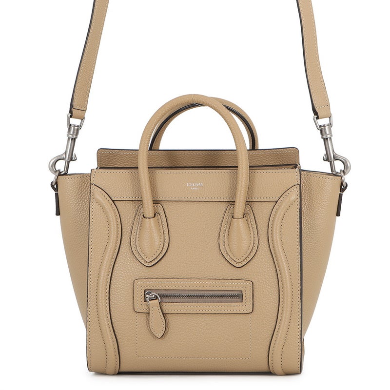 セリーヌ ハンドバッグ ラゲージ ナノショッパー レザー 189243 CELINE 2way ベージュ