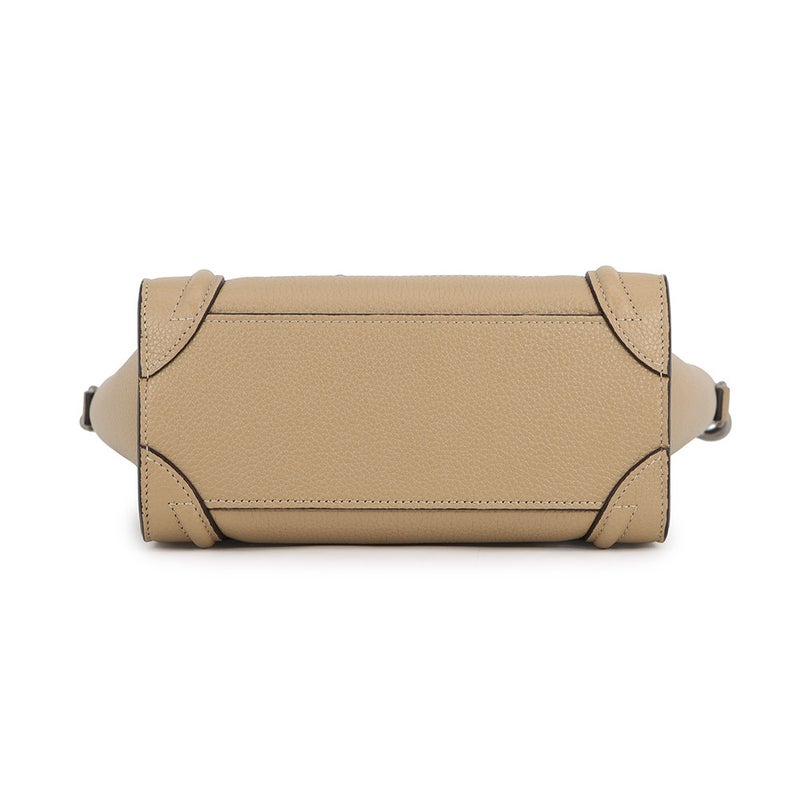 セリーヌ ハンドバッグ ラゲージ ナノショッパー レザー 189243 CELINE 2way ベージュ