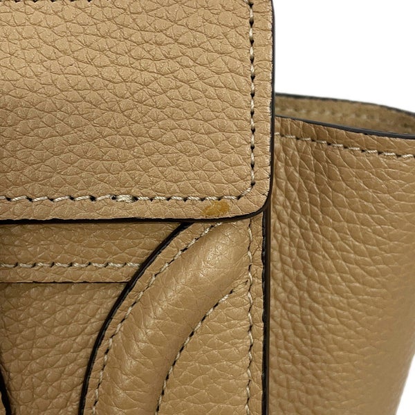 セリーヌ ハンドバッグ ラゲージ ナノショッパー レザー 189243 CELINE 2way ベージュ