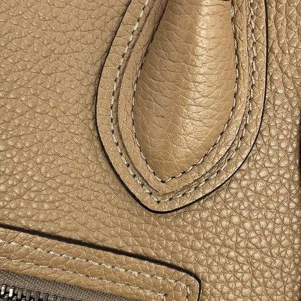 セリーヌ ハンドバッグ ラゲージ ナノショッパー レザー 189243 CELINE 2way ベージュ
