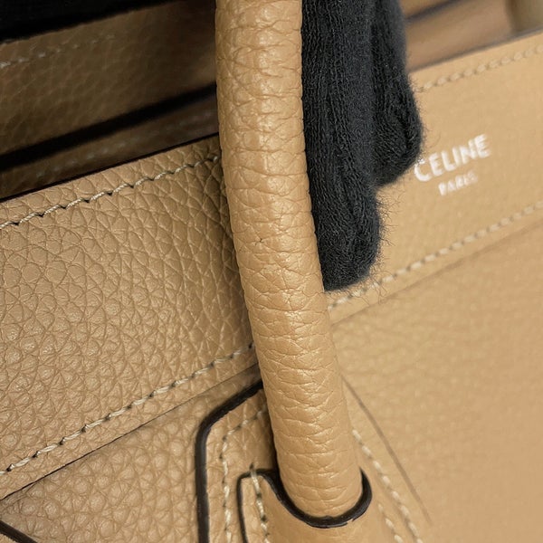 セリーヌ ハンドバッグ ラゲージ ナノショッパー レザー 189243 CELINE 2way ベージュ