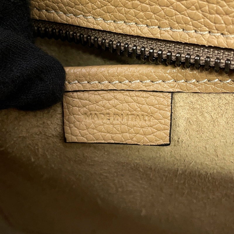 セリーヌ ハンドバッグ ラゲージ ナノショッパー レザー 189243 CELINE 2way ベージュ