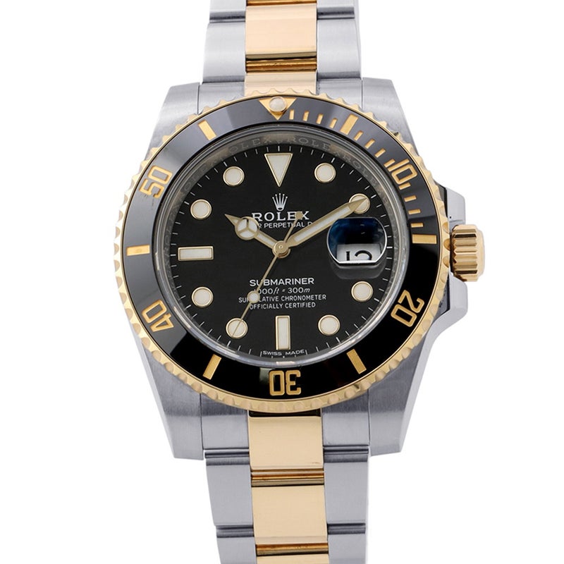 ロレックス サブマリーナ デイト コンビ SS/K18YGイエローゴールド ランダムシリアル 116613LN ROLEX 腕時計 ウォッチ 黒文字盤