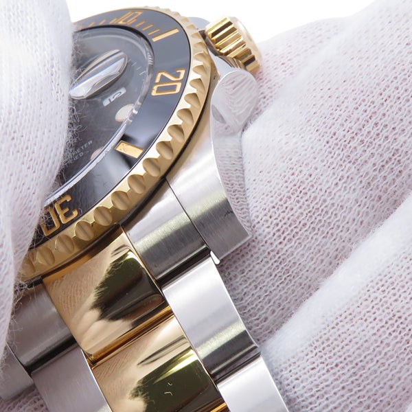 ロレックス サブマリーナ デイト コンビ SS/K18YGイエローゴールド ランダムシリアル 116613LN ROLEX 腕時計 ウォッチ 黒文字盤