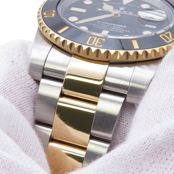 ロレックス サブマリーナ デイト コンビ SS/K18YGイエローゴールド ランダムシリアル 116613LN ROLEX 腕時計 ウォッチ 黒文字盤