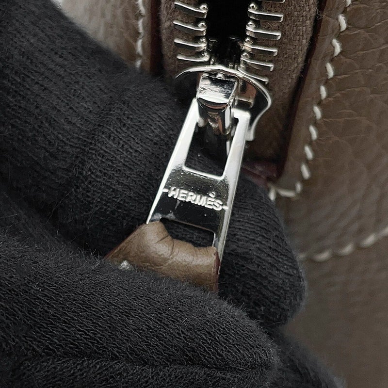 エルメス ハンドバッグ ボリード31 エトゥープ/シルバー金具 トリヨンクレマンス Z刻印 HERMES Bolide 2wayショルダーバッグ