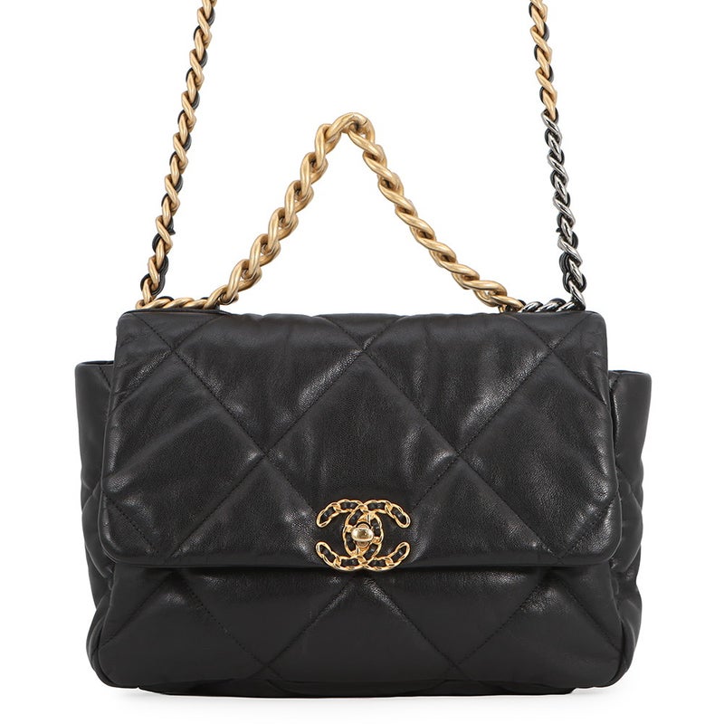 シャネル チェーンショルダーバッグ CHANEL19 ラージ ラムスキン AS1161 CHANEL 2way 黒