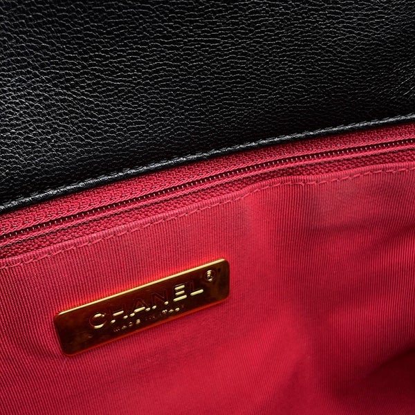 シャネル チェーンショルダーバッグ CHANEL19 ラージ ラムスキン AS1161 CHANEL 2way 黒