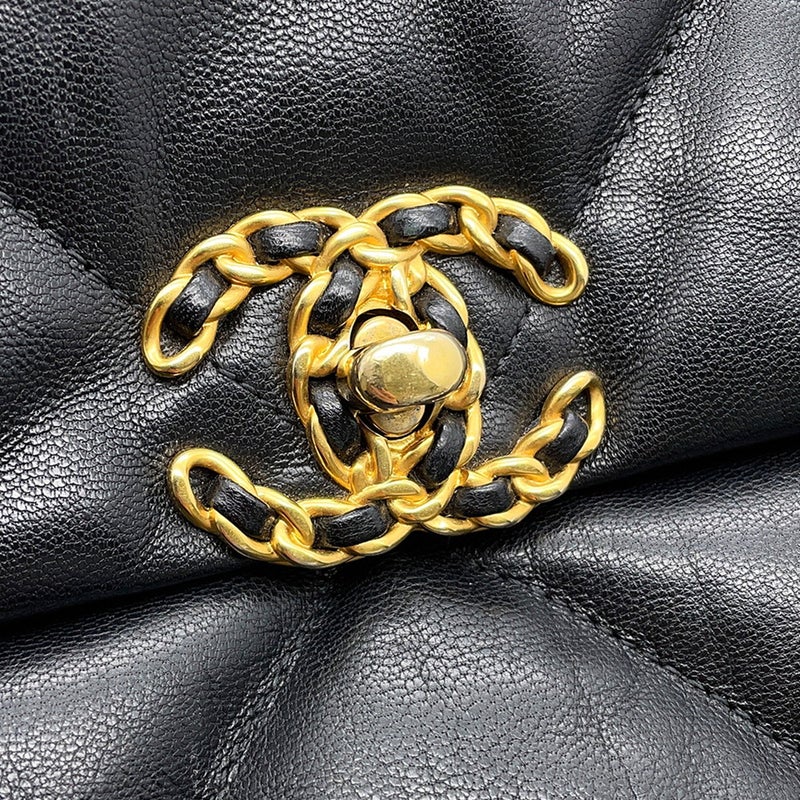 シャネル チェーンショルダーバッグ CHANEL19 ラージ ラムスキン AS1161 CHANEL 2way 黒