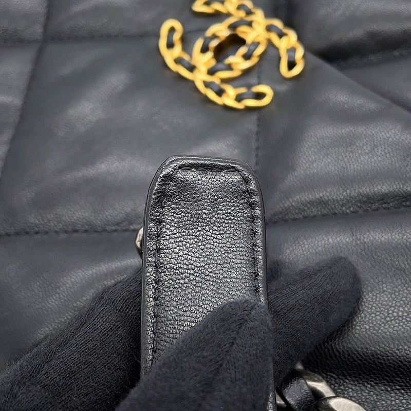 シャネル チェーンショルダーバッグ CHANEL19 ラージ ラムスキン AS1161 CHANEL 2way 黒