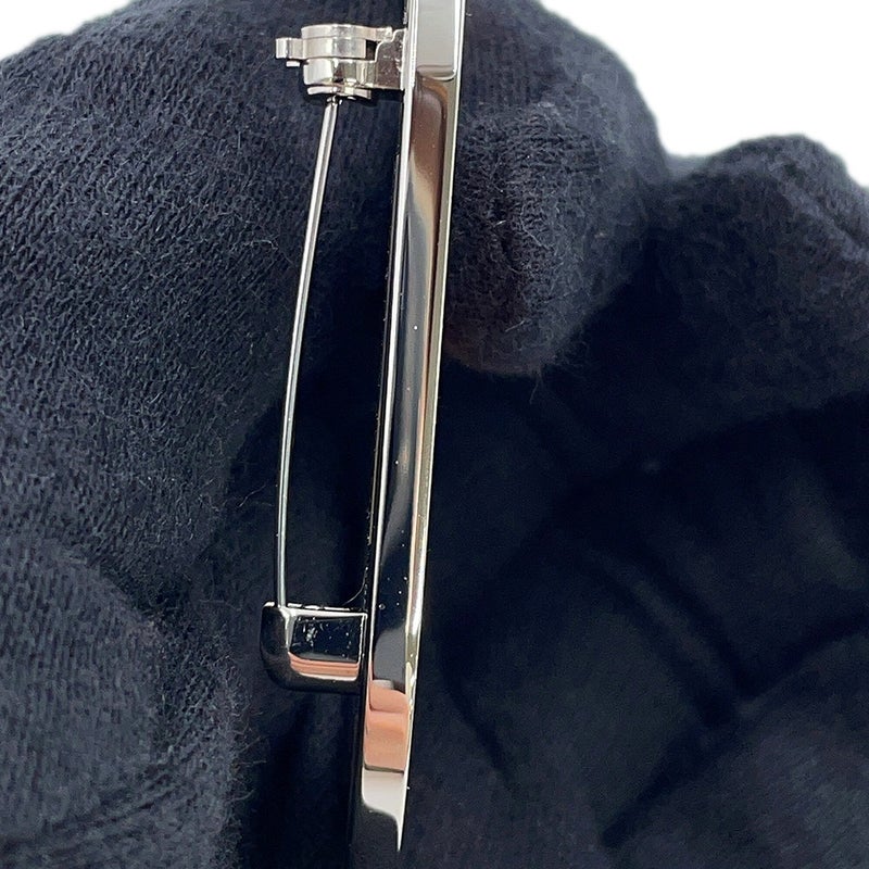 エルメス ブローチ シェーヌダンクル オレンジ/シルバー金具 エプソン HERMES アクセサリー