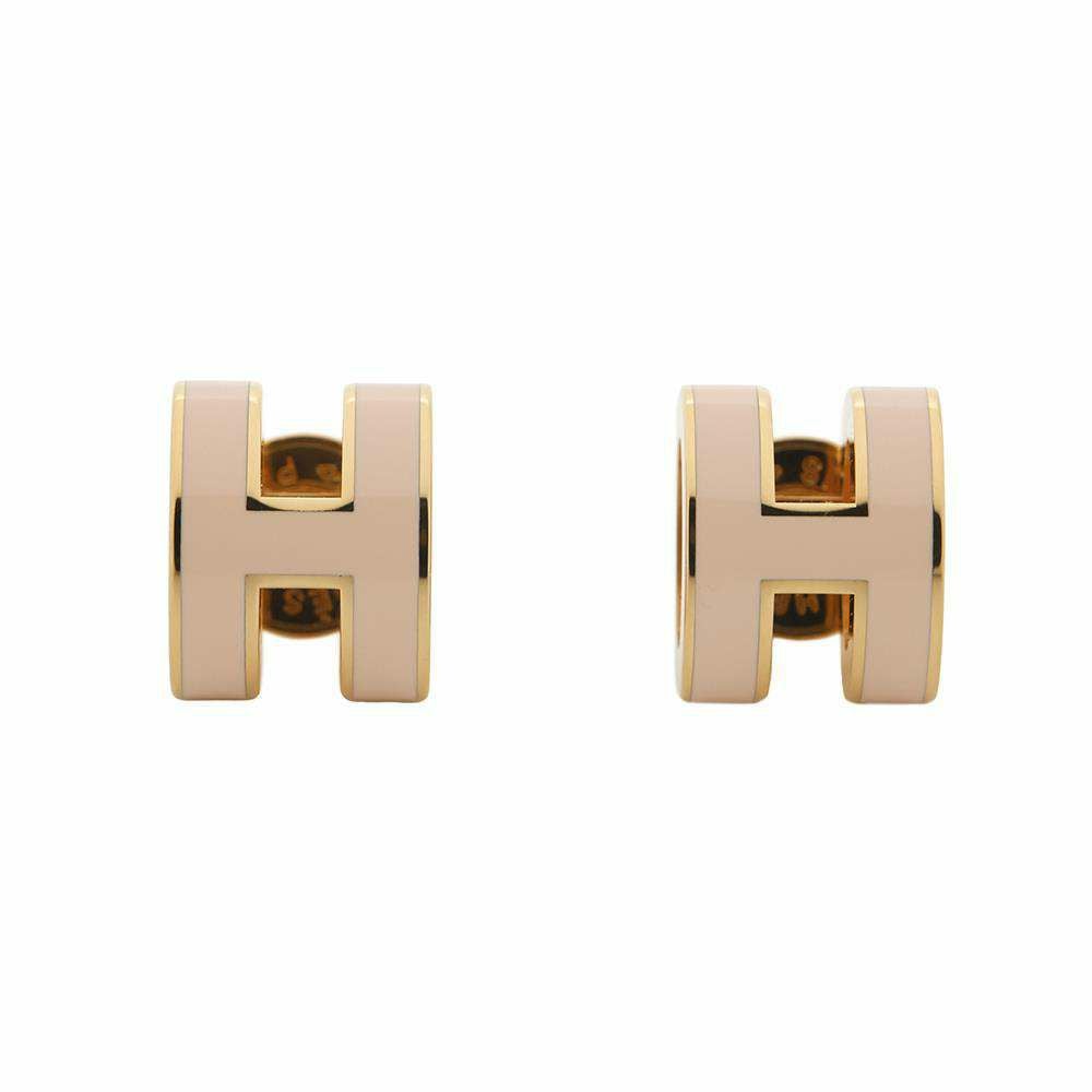 エルメス ピアス ミニ・ポップアッシュ ローズドラジェ/ゴールド金具