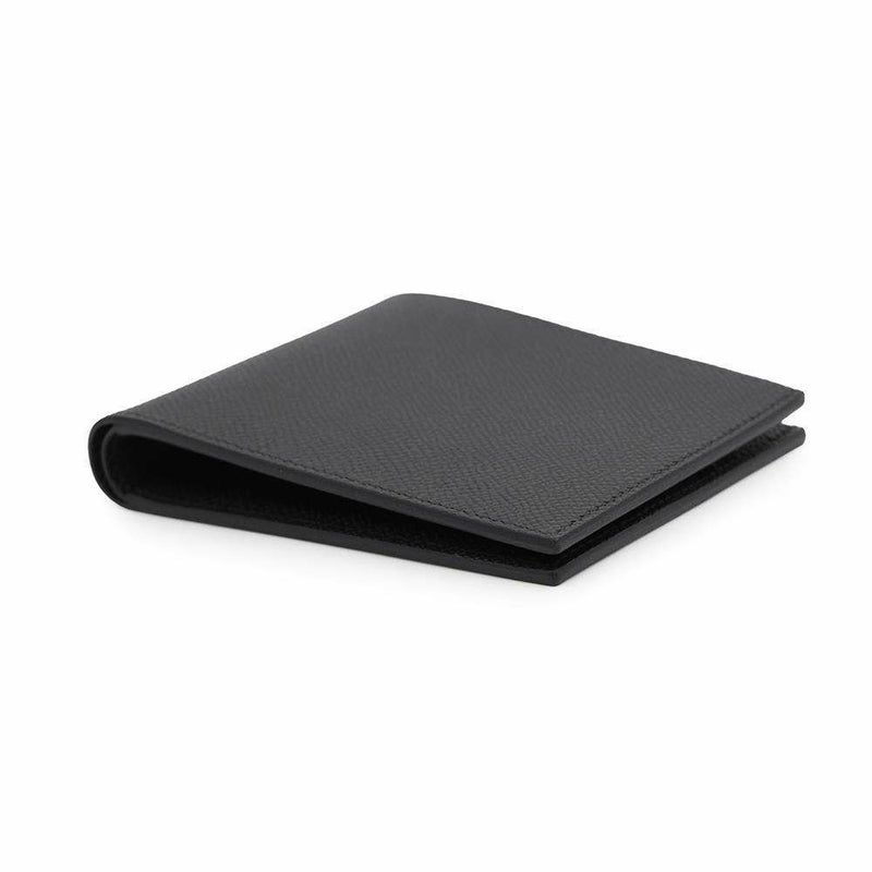 エルメス 二つ折り財布 シチズンツイル コンパクト ブラック エプソン B刻印 HERMES 財布 メンズ 黒