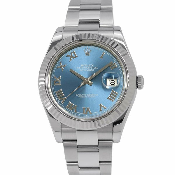 ロレックス デイトジャスト2 ランダムシリアル ルーレット 116334 ROLEX 腕時計 ブルー文字盤 ローマン