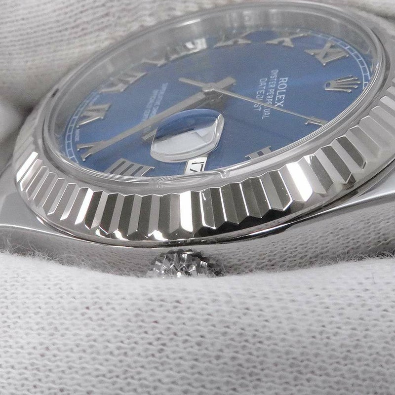 ロレックス デイトジャスト2 ランダムシリアル ルーレット 116334 ROLEX 腕時計 ブルー文字盤 ローマン