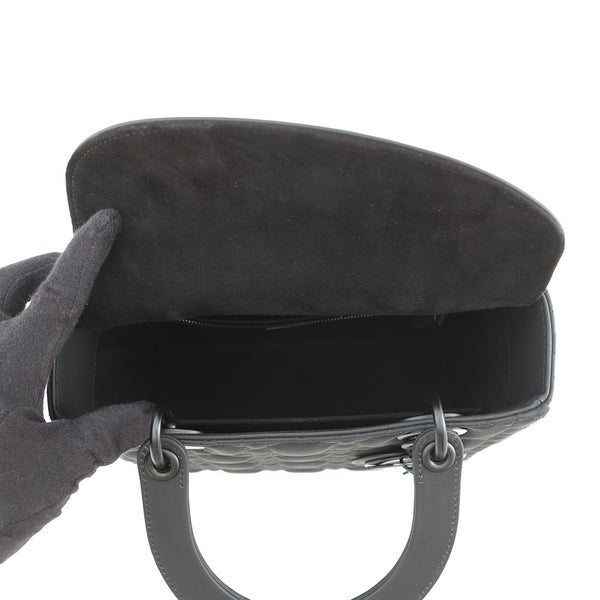 クリスチャン・ディオール ハンドバッグ Lady Dior ミディアム ウルトラマットカーフスキン M0565SLOI_M989 ２wayショルダー 黒