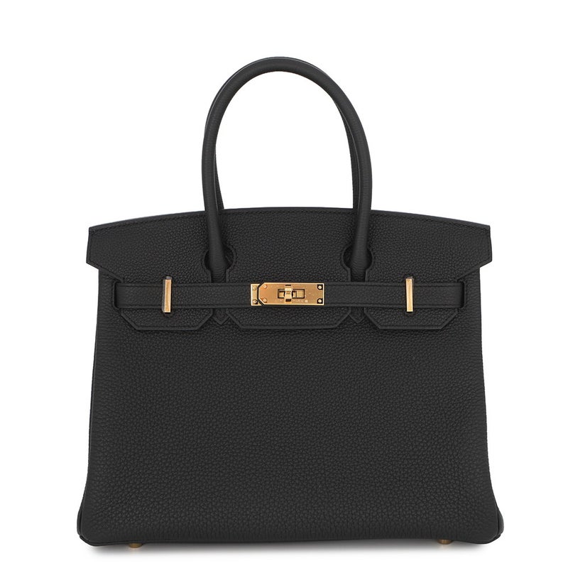 エルメス バーキン30 ブラック/ゴールド金具 トゴ G刻印 HERMES Birkin ハンドバッグ 黒