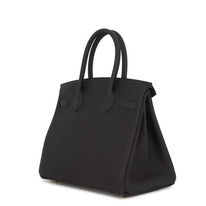 エルメス バーキン30 ブラック/ゴールド金具 トゴ G刻印 HERMES Birkin ハンドバッグ 黒