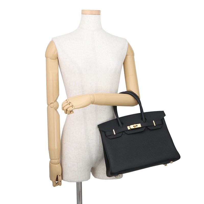 エルメス バーキン30 ブラック/ゴールド金具 トゴ G刻印 HERMES Birkin ハンドバッグ 黒