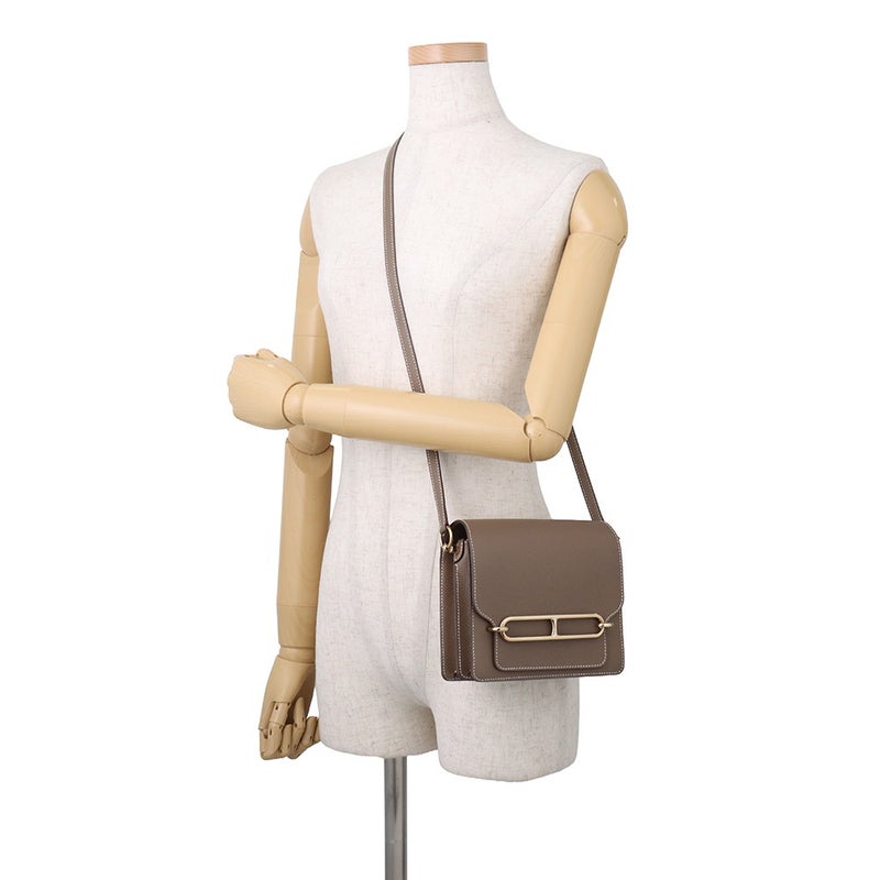 エルメス サック ロウリス ルリ ミニ エトゥープ/ゴールド金具 エバーカラー B刻印 HERMES