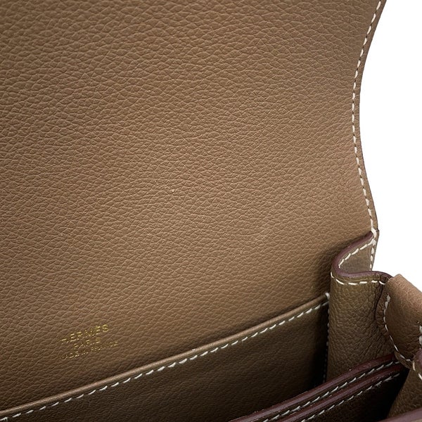 エルメス サック ロウリス ルリ ミニ エトゥープ/ゴールド金具 エバーカラー B刻印 HERMES