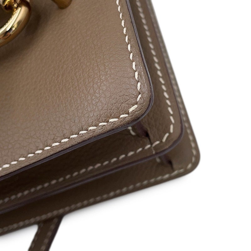 エルメス サック ロウリス ルリ ミニ エトゥープ/ゴールド金具 エバーカラー B刻印 HERMES
