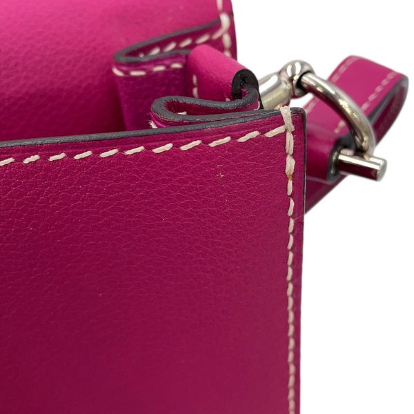 エルメス サック ロウリス 23 ローズパープル/シルバー金具 エバーカラー A刻印 HERMES