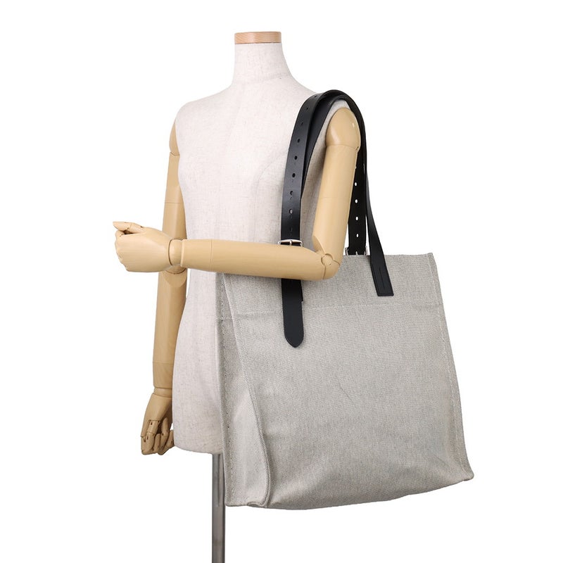 エルメス トートバッグ エトリヴィエール ショッピング エクリュ/ブラック/シルバー金具 トワルアッシュ/ヴァッシュハンター A刻印