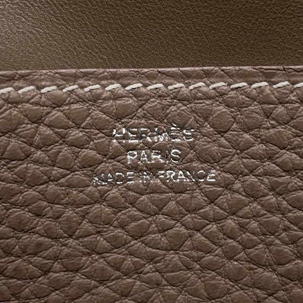 エルメス 長財布 ドゴンロング エトゥープ/シルバー金具 トゴ X刻印 HERMES 財布