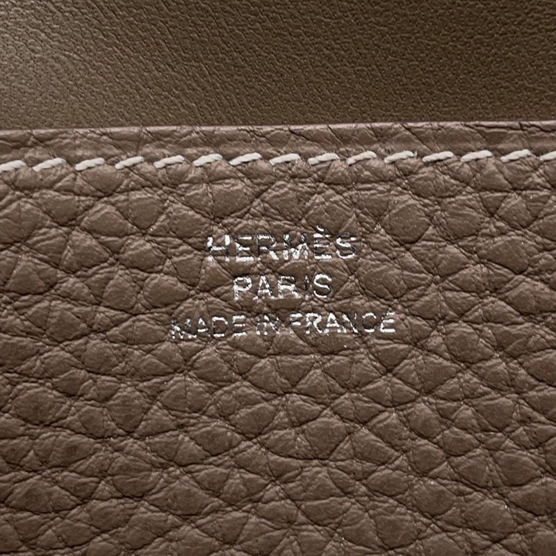エルメス 長財布 ドゴンロング エトゥープ/シルバー金具 トゴ X刻印 HERMES 財布