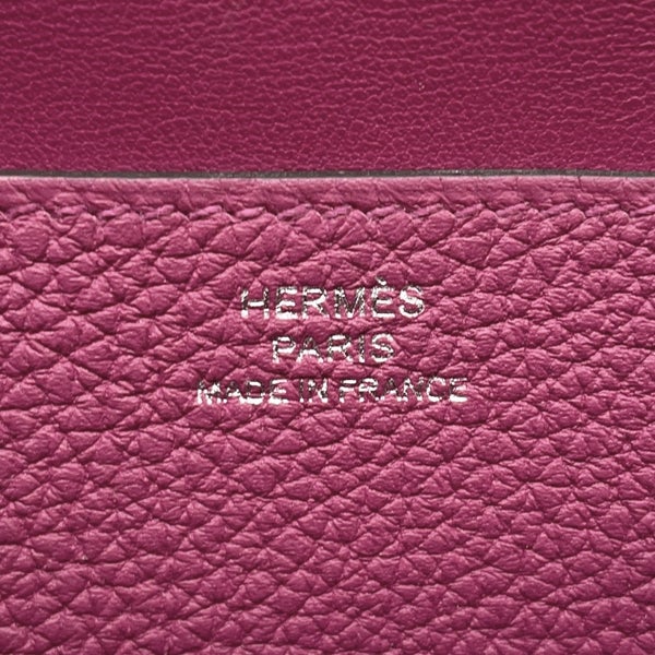 エルメス 長財布 ドゴンロング ローズパープル/シルバー金具 トゴ C刻印 HERMES 財布