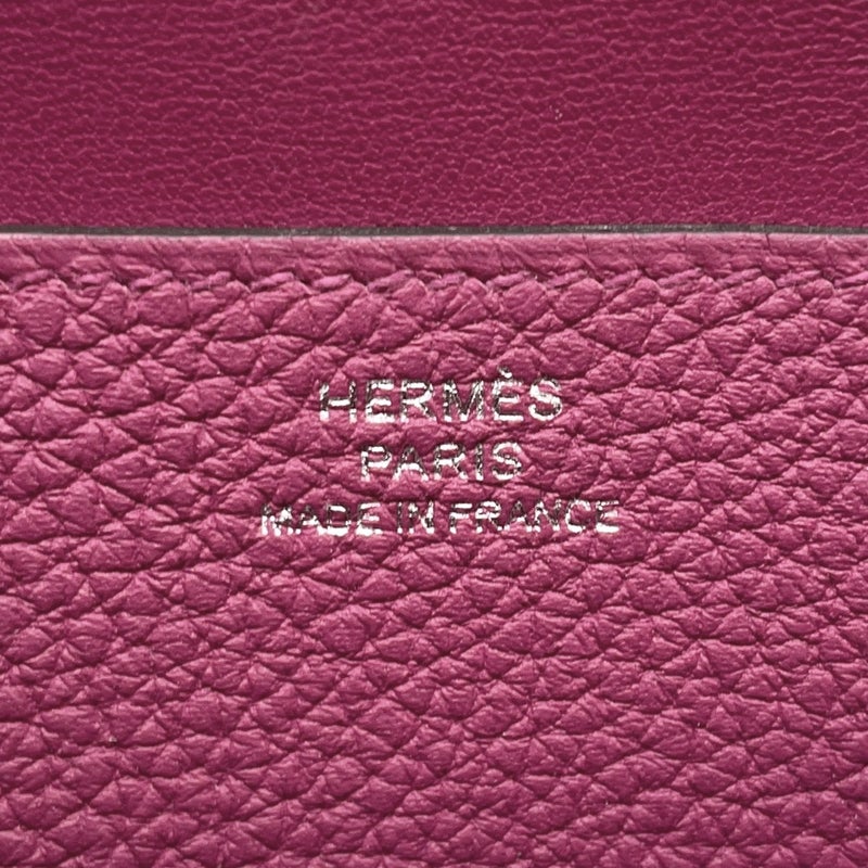 エルメス 長財布 ドゴンロング ローズパープル/シルバー金具 トゴ C刻印 HERMES 財布