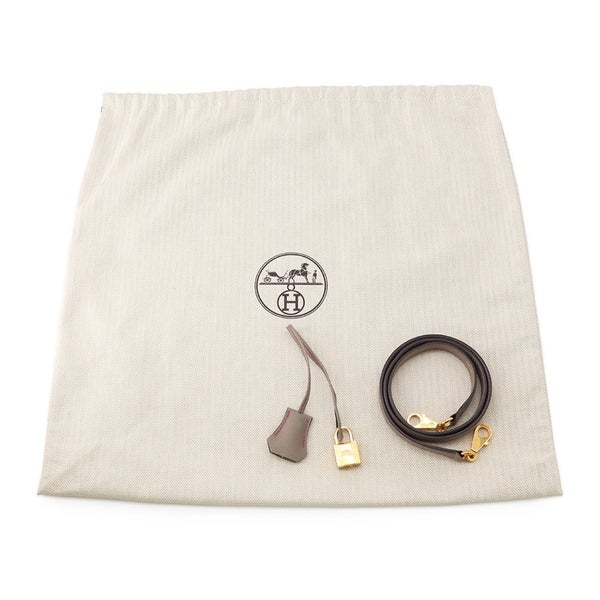 エルメス ハンドバッグ ボリード31 エトゥープ/ローズパープル/ゴールド金具 エプソン D刻印 HERMES 2way SPO