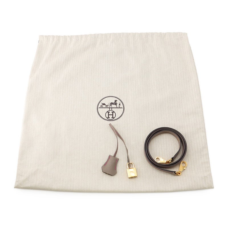 エルメス ハンドバッグ ボリード31 エトゥープ/ローズパープル/ゴールド金具 エプソン D刻印 HERMES 2way SPO