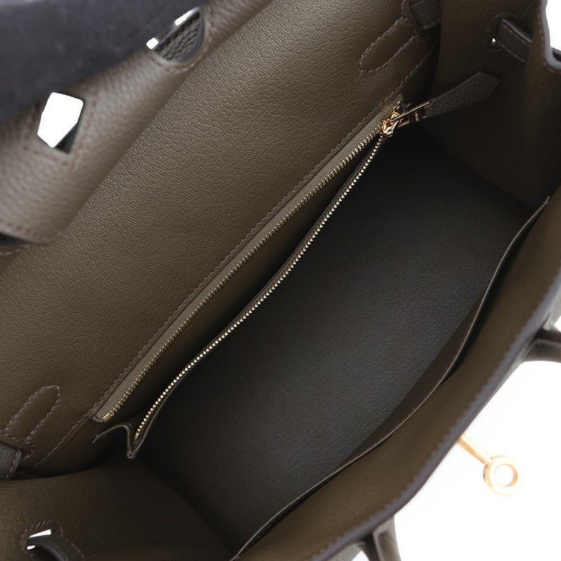 エルメス バーキン25 ヴェールマキ/ゴールド金具 トゴ W刻印 HERMES Birkin ハンドバッグ
