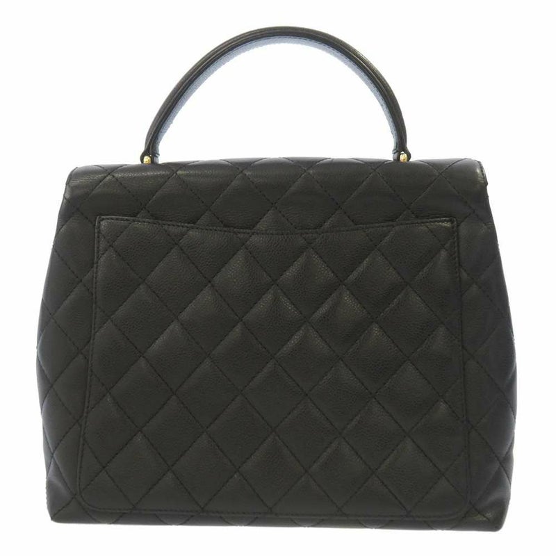 シャネル ハンドバッグ マトラッセ ココマーク キャビアスキン A12397 CHANEL バッグ 黒