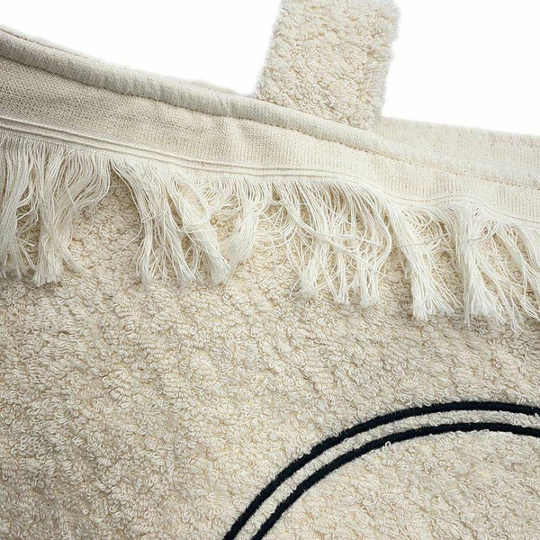 シャネル トートバッグ ビーチバッグセット ココマーク フリンジ パイル CHANEL ポーチ タオル付き