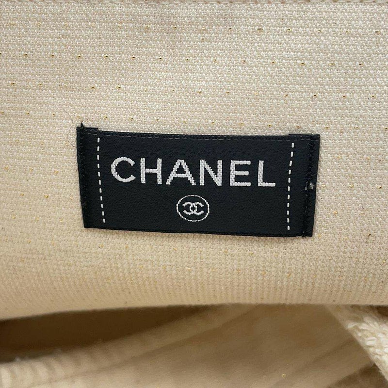 シャネル トートバッグ ビーチバッグセット ココマーク フリンジ パイル CHANEL ポーチ タオル付き