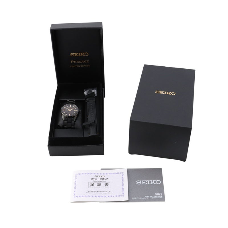 セイコー プレサージュ 創業140周記念4000本限定モデル SARX085 SEIKO 腕時計 ブラウン文字盤