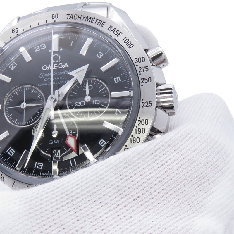 オメガ スピードマスター ブロードアロー クロノグラフ GMT 3581.50 OMEGA 腕時計 黒文字盤