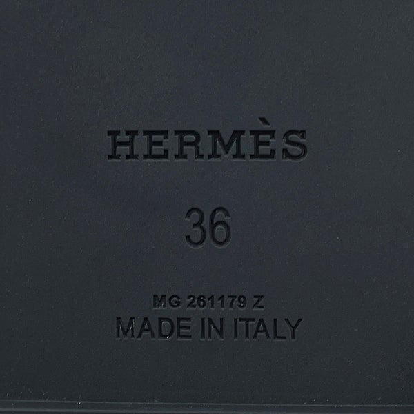 エルメス サンダル ミコノス ラバー レディースサイズ36 HERMES 靴 黒