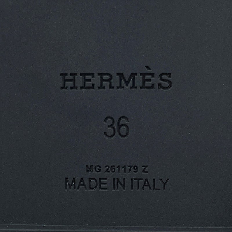 エルメス サンダル ミコノス ラバー レディースサイズ36 HERMES 靴 黒