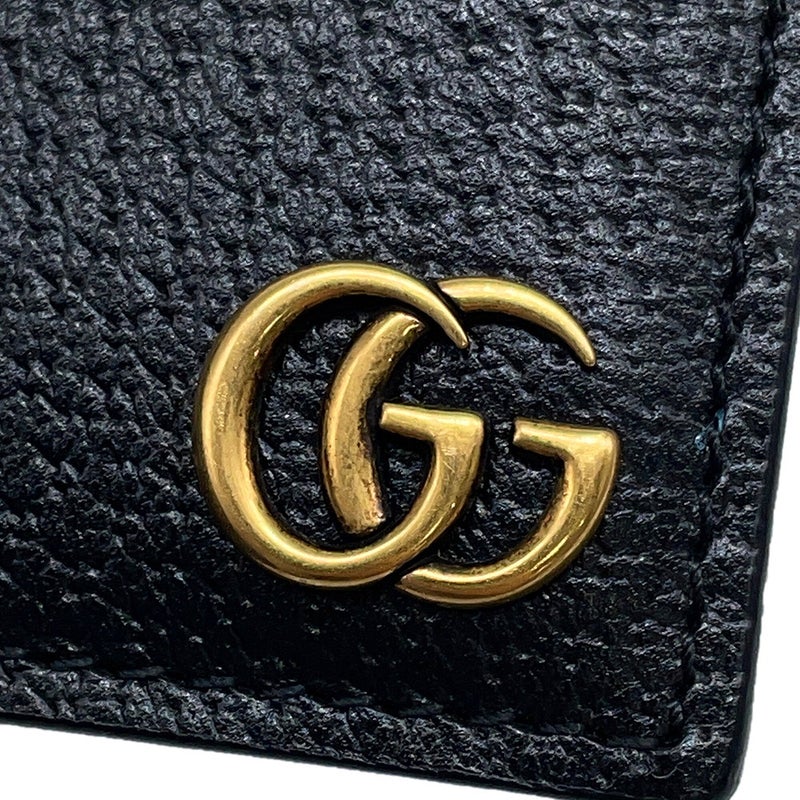 グッチ カードケース GGマーモント マネークリップ レザー 436022 GUCCI 財布 黒
