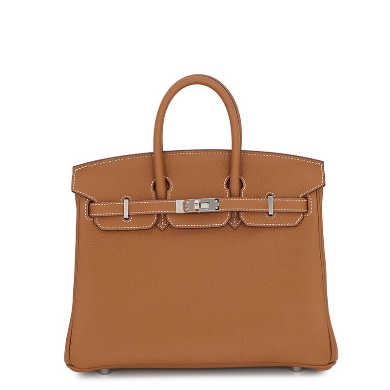 エルメス バーキン25 ゴールド/シルバー金具 トゴ G刻印 HERMES ハンドバッグ