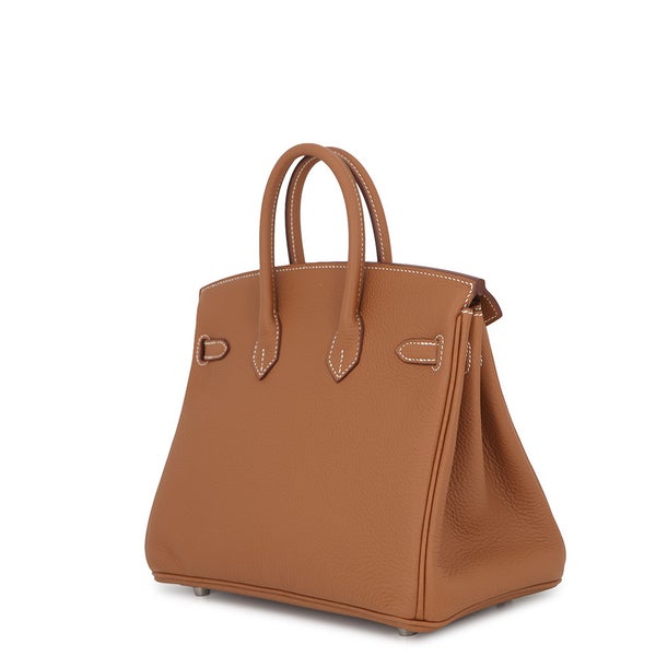 エルメス バーキン25 ゴールド/シルバー金具 トゴ G刻印 HERMES ハンドバッグ
